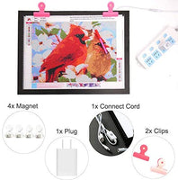 HomeCraftology - Almohadilla de luz para pintura de diamantes, tamaño A4, ultradelgada de segunda generación, placa de trazado con luz ajustable con alimentación USB, con accesorios para manualidades (actualización) - Arteztik
