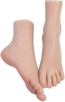 Maniquí de silicona con patas pequeñas, tamaño real para mujer, 1 par de calcetines de exhibición para zapatos de sandalia con forma de calcetín con clavos, estilo de vena platino, más realista - Arteztik
