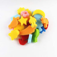 Toyandona - Esponja de pintura para niños, 24 unidades, para hacer manualidades con graffiti y acuarela, para niños, estudiantes (patrón aleatorio) - Arteztik
