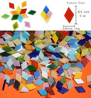 Lanyani 1050 piezas de azulejos de mosaico de vidrio de formas mixtas para manualidades, piezas de vidrieras coloridas para proyectos de mosaico - Arteztik
