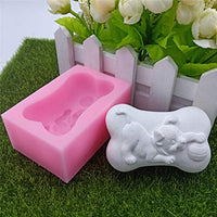 Moldes de silicona 3D para jabón de perro, moldes para velas de chocolate, pasteles, fondant, pasteles, perros, moldes - Arteztik
