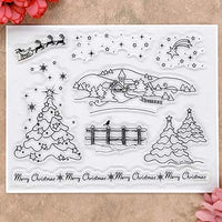 Kwan Crafts 4 hojas diferentes estilo árbol de Navidad Santa claro sellos para hacer tarjetas decoración y bricolaje Scrapbooking - Arteztik
