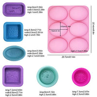 13 moldes ovalados de silicona para hacer jabón, FineGood, moldes de jabón de silicona, magdalenas, pan, molde para hornear, para manualidades caseras - Arteztik
