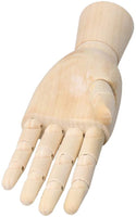 Artista Arte Modelo Articulado de madera mano izquierda maniquí Manikin flexible mano - Arteztik
