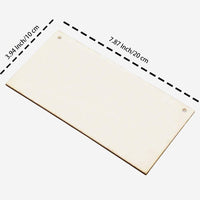 Janou - 3 placas de madera para colgar en blanco, rectangulares, para manualidades, proyectos de madera, letrero con cuerda para puerta, decoración de pared, 3.94 x 7.87 pulgadas - Arteztik
