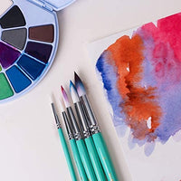 HIMI - Juego de 5 pinceles de acuarela para pintura acrílica de acuarela para rostro y cuerpo, ideal como regalo, para niños y adultos, color rosa, pinceles - Arteztik
