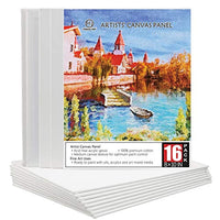HappyHapi Paneles de lona de 16 unidades, 7.9 x 9.8 in en blanco para pintura, tableros de lona de calidad profesional sin ácidos, 100% algodón con núcleo de tablero reciclado - Arteztik
