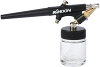 KKmoon High Atomizing sifón Feed Airbrush de acción única Air Brush Kit para la manicura Maquillaje Arte Pintura tatuaje 0,8 mm pistola de Spray de pintura - Arteztik
