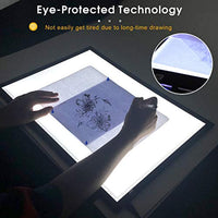 Almohadilla de luz magnética A3 – Caja de luz portátil para dibujo – Mesa de luz profesional con 4 imanes, tablero de luz ultrafino de 0,27 pulgadas con una bolsa a juego y cable USB para pintura de diamantes, visión de rayos X - Arteztik
