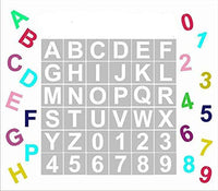 Plantillas de letras del alfabeto, 36 plantillas reutilizables de plástico para números de letra, plantillas de arte para madera, pared, tela, roca, pizarra, señalización (3.0 in) - Arteztik
