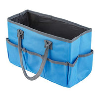Gran bolsa de almacenamiento para manualidades con 10 bolsillos | álbum de recortes, costura, suministros de arte, organizador con asas, estuche de transporte perfecto para viajes, escuela, suministros médicos u oficina | azul cielo - Arteztik
