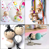 WOWOSS 600 piezas de perlas de madera natural, 6 tamaños sin terminar, cuentas de madera sueltas, cuentas de madera redondas, surtidas, bolas de madera redondas para manualidades, joyería, decoración del hogar, 6/8/10/12/14/0.630 in - Arteztik
