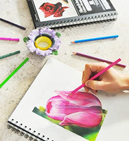 Libros de bocetos de tapa dura, paquete de 2 cuadernos de 6.0 x 9.0 in, con alambre espiral y lazo para lápiz, total de 160 hojas de bloc de bocetos, papel de dibujo sin ácido, perfecto para bolígrafo, lápiz de color, pastel y grafito. - Arteztik
