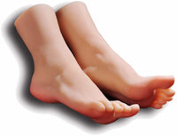 Maniquí de silicona para pies, talla de la vida, modelo de exhibición de piernas femeninas para dibujo, para práctica de uñas, joyas, sandalias, calcetines de zapatos (individual) - Arteztik
