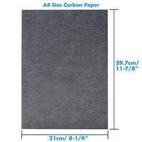 Selizo - 100 hojas de papel de trazado de transferencia de carbono negro para copiar papel gráfico de grafito y trazar en relieve para grabado de madera, papel, lienzo - Arteztik
