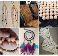 WOWOSS 600 piezas de perlas de madera natural, 6 tamaños sin terminar, cuentas de madera sueltas, cuentas de madera redondas, surtidas, bolas de madera redondas para manualidades, joyería, decoración del hogar, 6/8/10/12/14/0.630 in - Arteztik

