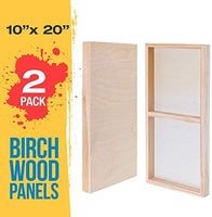 U.S. Art Supply - Tableros de madera de abedul para verter, 4 x 12 pulgadas, galería, 1 – 1/2 pulgadas de profundidad, cuna (paquete de 4) – Lienzo de pared de madera de profundidad de artista – Pintura para manualidades mixtas, acrílico, aceite, encausta - Arteztik

