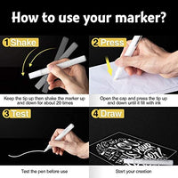 Rotuladores acrílicos para pintura de piedras, cerámica, copas de vino, madera, tela, lienzo, metal, tazas, suministros para manualidades, álbumes de recortes, tarjetas, 8 unidades, Negro - Arteztik
