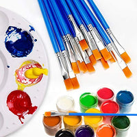 Juego de 50 pinceles de pintura para niños, de nailon, pelo plano, acrílico, aceite pequeño, acuarela, kit de pintura para niños - Arteztik
