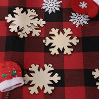 4 piezas grandes sin terminar pintables en blanco de madera de 11.6 x 11.8 pulgadas decoración de festivales de Navidad, árbol de Navidad colgante de madera para niños DIY arte manualidades (letras caseras) - Arteztik

