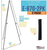 US Art Supply - Caballete de acero negro 63", de plegado fácil. - Arteztik
