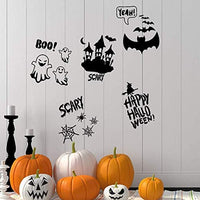 20 plantillas de Halloween para decoración de bricolaje, reutilizables, de plástico, para manualidades, decoración, papel, dibujo, vidrio, puerta, cuerpo, madera - Arteztik
