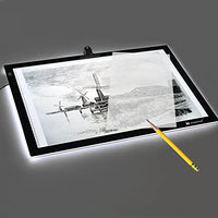 Voilamart - Cuadro de luz LED A2 para cuadro de luz con panel de iluminación, brillo regulable con clip de papel, 2 cables, para dibujo de manualidades, dibujo, plantilla de dibujo - Arteztik

