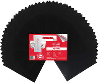 Oracal 651 - 25 hojas de vinilo adhesivo negro mate para manualidades, 12.0 x 12.0 in, para crickut, silueta, camuflaje, cortadores de manualidades, impresoras y calcomanías, acabado mate y permanente para exteriores - Arteztik
