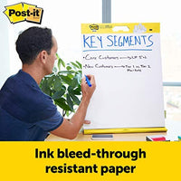 Post-it - Caballete de mesa portátil súper pegajoso con panel de borrado en seco, ideal para profesores y estudiantes virtuales, 20 x 23 pulgadas, 20 hojas/almohadilla, 2 almohadillas, soporte integrado (563DE VAD 2 unidades) - Arteztik
