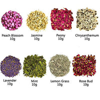 Flores secas y hierbas accesorios decoraciones 8 bolsas Set de flores secas suministros esenciales Rose Buds lavanda manzanilla jazmín aromas para arreglos de flores manualidades baño jabón brillo de labios hacer - Arteztik
