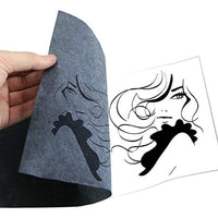 Neworkg 150 hojas de papel de transferencia de carbono de 9 x 13 pulgadas, papel de localización para madera, papel, lona y manualidades (negro) - Arteztik
