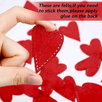 Willbond - 300 pegatinas de fieltro con forma de corazón para el día de San Valentín, Rojo - Arteztik
