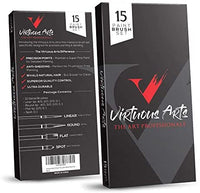 Juego de brochas de pintura Virtuoso, con detalles a mano, para acrílico, acuarela, óleo, incluye un estuche de lujo. - Arteztik
