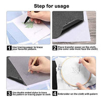 100 hojas de papel de transferencia de carbono negro con 100 hojas de papel de calco y 5 piezas de lápiz de relieve Herramientas de 11.7 x 8.3 pulgadas de papel de copia para trazar patrón en papel de madera tela de lona - Arteztik
