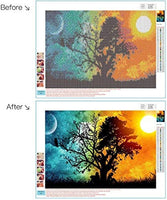 Kit de pintura de diamante 5D, redondo, perforación completa, bordado, punto de cruz, arte y manualidades, suministros de lona para decoración de pared del hogar, adultos y niños (2 unidades) - Arteztik
