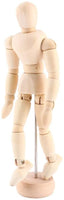 Maniquí de madera de 7.9 in con soporte para exhibición de mesa, dibujo de pintura de Manikin, limas móviles de dibujo artístico, flexible totalmente unido. - Arteztik
