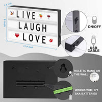Caja de luz cinematográfica iluminada hasta 280 letras y emojis, caja de luz de cine tamaño A4 con caja de luz creativa para fiesta decorativa (blanco, A4) - Arteztik
