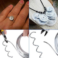 Alambre de aluminio plateado para manualidades, 0.039 in de diámetro, flexible y flexible para manualidades y proyectos de manualidades de Starvast (0.039 in, 0.059 in, 0.079 in y 0.118 in). - Arteztik
