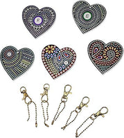 CooCu - Llavero con diamantes de imitación, diseño de mosaico con diamantes de imitación, para hacer taladros decorativos, arte y manualidades, para adultos y niños (corazón) - Arteztik
