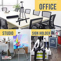 US Art Supply PISMO caballete de aluminio liviano, ideal para usar arriba de una mesa o piso, bolsa gratis - Arteztik
