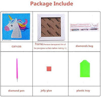 LAN WHALE Easy 5D Kit de pintura de diamante para niños, kit completo de pintura por número con marco de madera - Panda 6 x 6 pulgadas (rosa) - Arteztik
