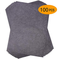 100 hojas de papel de carbono negro para transferencia de madera, papel, lienzo y otras superficies de arte. - Arteztik
