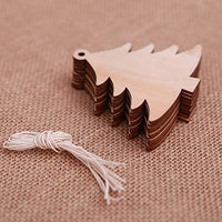 60 piezas de adornos de Navidad de madera sin terminar rebanadas con agujeros para niños, manualidades, centros de mesa de fiesta para colgar decoraciones (60 unidades) - Arteztik
