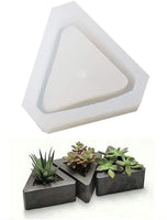 Molde de arcilla de cerámica para hacer bricolaje en plantas suculentas de silicona, molde para jarrón de hormigón, hecho a mano, para tartas, pizzas, gelatinas, microondas y congelador (diamante) - Arteztik
