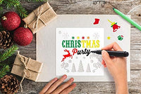 Plantillas de pintura huecas de Navidad Onlyoung – 16 plantillas reutilizables de plástico para dibujar pintura en aerosol, incluyendo árbol de Navidad, Papá Noel y reno (7 x 10.25 pulgadas) - Arteztik
