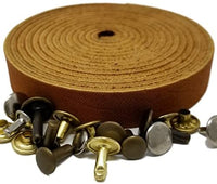 Correas de piel TOFL para artesanías, 4 onzas 1/6" de grosor, 1/2" de ancho y 72" de largo - Arteztik
