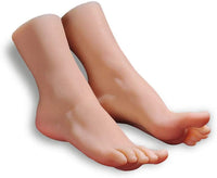 Maniquí de silicona para pies, talla de la vida, modelo de exhibición de piernas femeninas para dibujo, para práctica de uñas, joyas, sandalias, calcetines de zapatos (individual) - Arteztik
