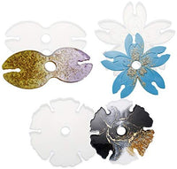 dressplus - Juego de 3 moldes de silicona para vino, bandejas de vidrio irregular de ágata, posavasos, moldes de resina epoxi para manualidades, cuencos y decoración del hogar - Arteztik
