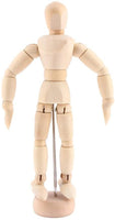 Maniquí de madera de 7.9 in con soporte para exhibición de mesa, dibujo de pintura de Manikin, limas móviles de dibujo artístico, flexible totalmente unido. - Arteztik
