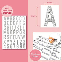 Besecraft - Pegatinas para cartas, gruesas, letras de papel de aluminio, pegatinas de letras de espuma, para álbumes de recortes, letras más gruesas, pegatinas de cartulina, 3 paquetes surtidos de 3 dimensiones - Arteztik

